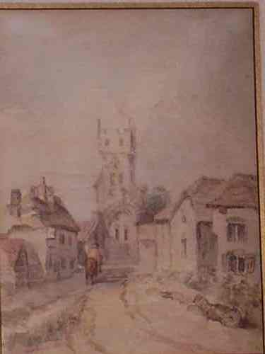 ENGLISH SCHOOL, EARLY 19TH-CENTURY View of a Town.